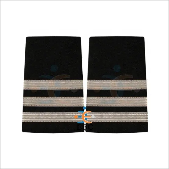 Kualitas tinggi Pilot Epaulette bahu geser seragam pesawat aksesoris sayap lencana lembut Slip-on Epaulette produsen