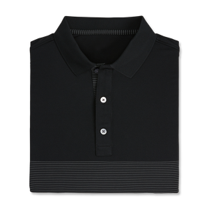 เสื้อโปโลกอล์ฟผู้ชายผ้าระบายเหงื่อลายทาง พิมพ์โลโก้ตามสั่ง เสื้อกอล์ฟยืดได้สี่ทิศทาง - Product Image 6