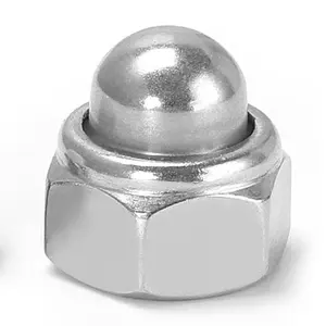 M4 - M20 DIN 986 Stainless Steel 304 Metal Insert Hexagon Domed Cap Nuts