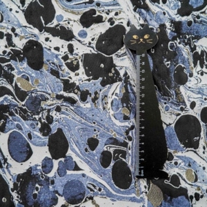 Caliente azul negro color contraste <span class=keywords><strong>relieve</strong></span> oro alambre Splash-tinta estilo Nueva <span class=keywords><strong>pintura</strong></span> al óleo diseño jacquard - Product Image 3