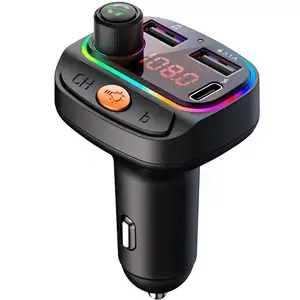 2023 C15 BT Fm Transmitter BT5.0 Car Kit MP3 FM Modulator Car Charger 3.1A Double USB With Type-C port car mp3 player