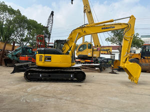 Excavatrice Komatsu PC128us d'occasion à bas prix, excavatrice diesel à balayage zéro avec lame de remblayage - Product Image 3