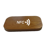 GSC Logotipo personalizado NFC Wood Porter Tag 13,56 Mhz WiFi Tag Walnut NFC WiFi Connect Sign para Hotel