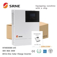 SRNE hors réseau tout-en-un onduleur MPPT HF4850S80-H 48V 5Kw 220v onduleur solaire hybride 80A