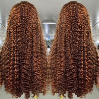 Perruque Highlight Pixie Bouclée Birmane en Cheveux Naturels Bruts HD, Perruque Lace Front Pré-Pluckée en Cheveux Humains, Couleur Piano Mixte, 100% Cheveux Humains Vierges