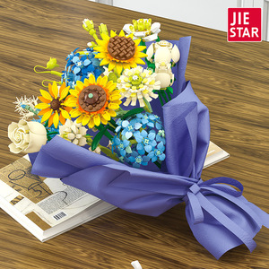 JIESTAR JJ9196 1124 Piezas Serie <span class=keywords><strong>de</strong></span> Flores <span class=keywords><strong>Girasol</strong></span> con Flores Bloques <span class=keywords><strong>de</strong></span> Construcción Modelo Técnico Juguete Educativo Regalo Festivo - Product Image 2
