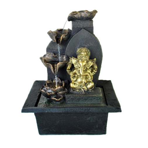 Слон, Бог, индийская статуя Будды, фонтан, световой фонтан, сад