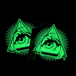 สติกเกอร์รูปลอกเรืองแสงติดโลโก้ส่วนตัวพิมพ์ลายกำหนดเองได้กันน้ำกันรังสียูวีไวนิลเรืองแสงในที่มืด - Product Image 1