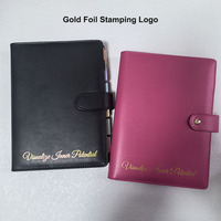 A5 Macaron Cuir PU Défi d'Économies Couverture de Cahier Agenda Quotidien Personnalisé Reliure à 100 Enveloppes avec Boucle Magnétique