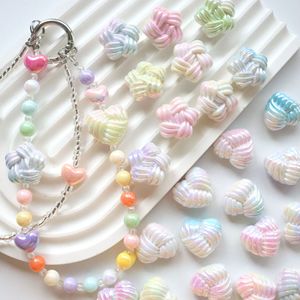 Perles en vrac en gros fleurs mignonnes/amour Uv dégradé armure torsion Texture perles en vrac bricolage téléphone portable chaîne bijoux perles - Product Image 2