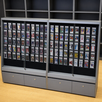 Vitrine de présentation TCG professionnelle personnalisée pour le commerce de détail, avec logo sur mesure, pour cartes de collection et cartes sportives classées, destinée aux magasins