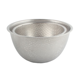 Ensemble de bols passoires en acier inoxydable, design minimaliste, compatibles lave-vaisselle, pour le service des aliments à la maison - Product Image 4