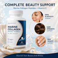 Capsule de collagène marin personnalisable avec vitamine C, usine certifiée GMP, service d'étiquetage privé OEM pour la peau