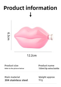 Ensemble de vin personnalisé en gros – Bouteille de vin de 150 ml en forme de fiole, <span class=keywords><strong>cadeau</strong></span> amusant et élégant pour homme et femme, idéal pour le whisky et les spiritueux - Product Image 5