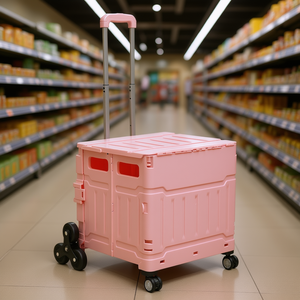 Carrito Plegable con Ruedas para Subir Escaleras, Capacidad de 65L, para Compras y Transporte - Product Image 2