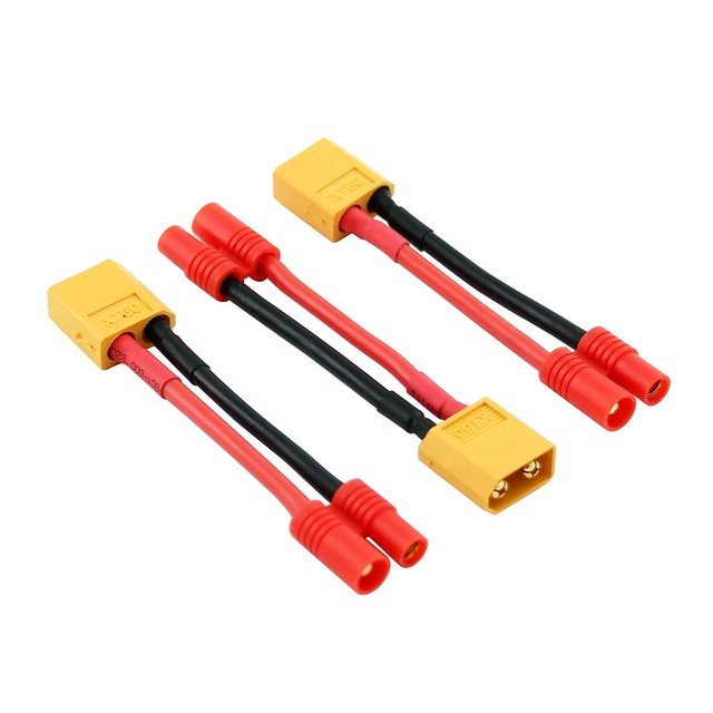 Amass XT60 HXT 3.5mm Connector Battery Plug Adapter Cable 14AWG 100mm Silicone Wire for RC Lipo Battery Male XT60 RC Parts Accs