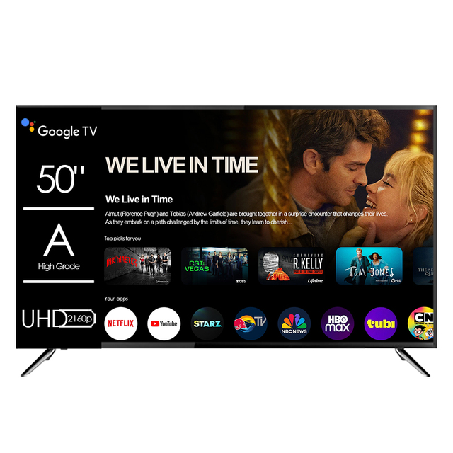 Hitv 50inch Flat Screen Smart TV Television 50 55 Inch 4K Ultra HD LED TV