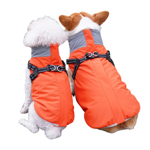 Chaleco para perros, amigable con los animales, color naranja, talla mediana, con accesorio para correa, para Corgi, Teddy, Bichón, para usar en invierno, primavera y otoño - Product Image 5