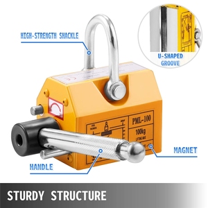 चीन मूल 1 टन स्क्रैप उठाने मैनुअल हाथ पकड़ के लिए चुंबक चुंबकीय मैनहोल कवर चोर - Product Image 5
