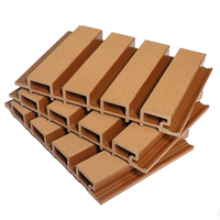 Revêtements muraux extérieurs inspirés du parquet WPC, légers et cannelés pour un habillage mural décoratif