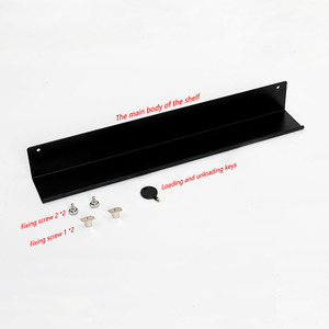 Goodsound Slat Paneles <span class=keywords><strong>de</strong></span> pared <span class=keywords><strong>de</strong></span> acero inoxidable en forma <span class=keywords><strong>de</strong></span> negro Gancho para estantes Panel Acstico Accesorios Akupanel Repisas - Product Image 2