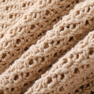 Produttore di maglieria personalizzata primavera estate manica <span class=keywords><strong>marrone</strong></span> cava abito maglione lavorato a <span class=keywords><strong>maglia</strong></span> da donna - Product Image 4