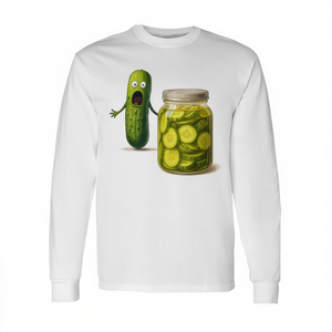 Camiseta de manga larga con diseño de pepino chillón Screaming Pickle - Product Image 2