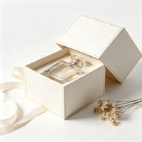 Boîte cadeau de parfum haut de gamme à base rigide carrée avec couvercle, doublure en éponge, logo personnalisé, impression UV, carton écologique pour la vente au détail de marques cosmétiques