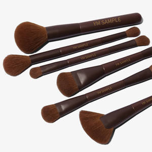 Juego de Brochas de Maquillaje de Doble Cabeza BEILI OEM de 11 Piezas, Veganas, Profesionales, de Marca Privada, Color Marrón - Product Image 4