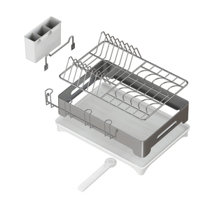 Grand égouttoir à vaisselle antirouille en acier inoxydable <span class=keywords><strong>de</strong></span> qualité 304, support pour ustensiles et bols, organisateur <span class=keywords><strong>de</strong></span> séchage pour <span class=keywords><strong>comptoir</strong></span> <span class=keywords><strong>de</strong></span> cuisine - Product Image 6