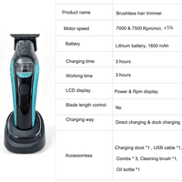 Tondeuse de précision pour salon YX-0019, 7500 tr/min, lame en acier, station de charge, outil de gravure pour barbier, vente en gros usine
