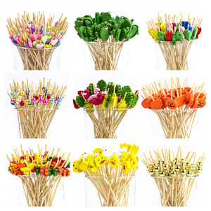 Palillos de Bambú Decorativos de Lujo con Logotipo Personalizado, Palillos Desechables de Madera para Barbacoa, Agitador de 120 mm para Frutas, Brochetas de Comida, Juego de Palillos para Cócteles - Product Image 5