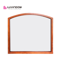 Marco de madera para ventana, diseño personalizado, sombra grande, 9 pies, ventanas con forma de arco francés