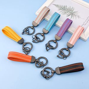 Personalized <b>Metal</b> Custom Brand Logo Blank Luxury Pu Leather Car Keychain Wholesale Printing Car Leather <b>Key</b> <b>Chain</b> Gifts - Product Image 6