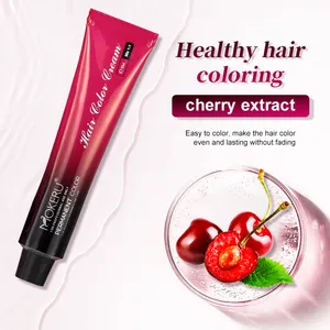 Best Selling 100ml Hair Color Cream Cherry Hair Dye Plant Extract Manufacture Natural Plant Hair Coloring 1:1 Mix