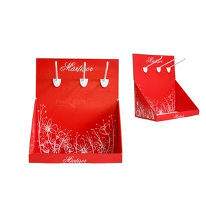 Hot Sale Foldable Eco-Friendly Cardboard <b>Counter</b> Top Tray 2 Tires Corrugated Paper Socks Hook Display Retail Shop Phone - Product Image 2