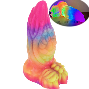 Plug anal de 8 pouces, lumineux, dilatateur anal, gode magnifique avec ventouse, silicone liquide, outil sexy pour adultes - Product Image 1
