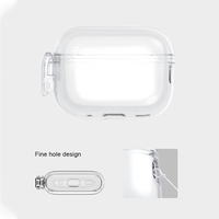 Avec la conception de la protection de verrouillage Transparent Antichoc Antidérapant Soft TPU Protective Charging Case For AirPods Pro 2