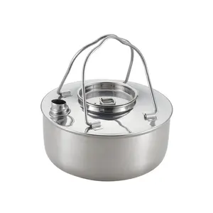 High Quality Ultralight Outdoor Kettle Camping Teapot Stainless Steel Set Kettle Pot Outdoor Camping