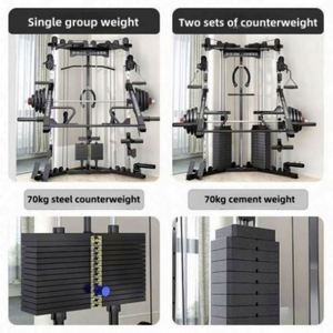 Máquina Smith Multifunción de Alta Calidad para Gimnasio, Rack de Sentadillas y Halterofilia, Equipo de Fitness de Acero Reforzado, Modelo USA Mairun Negro - Product Image 5