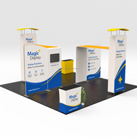 Kit de stand d'exposition rapide à monter, portable, avec toile tendue et structure en aluminium pour événements