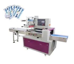 Paper Film Automatic Baby Nursing Pads Flowpack Packaging machine Diapers Horizontal packaging machine