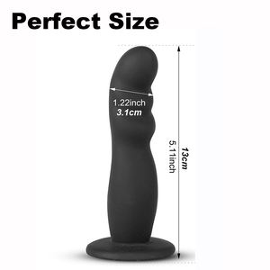 Anal <span class=keywords><strong>Plug</strong></span> gerçekçi vantuz yapay penis erkek prostat popo fiş kadın g-spot stimülatörü seks oyuncak, Anal oyuncaklar siyah Anal Dildo - Product Image 6
