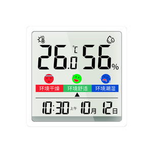 LX8116-A lớn LED hiển thị kỹ thuật số thông minh trong nhà Nhiệt kế nhà ẩm kế lịch đồng hồ Doodle Thiết kế hộ gia đình Nhiệt kế - Product Image 1