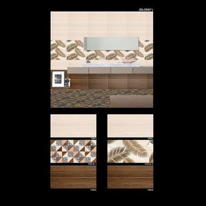Azulejos de pared esmaltados para baño con diseño de flores multicolor de 30x60cm - Product Image 3
