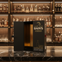 Cajas de Envío para Vino y Whisky, Negras, Creativas, de Doble Puerta, de Cartón Rígido, con Esponja, Cierre Magnético y Laminado Mate, Personalizadas