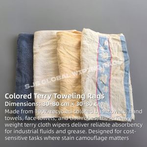 Paños de Limpieza de Algodón Reutilizables de Colores, Solución Práctica para Mantenimiento Industrial - Product Image 2