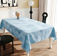 Protège-table en vinyle PVC imprimé de luxe, motif géométrique tricoté, taille, couleur et motif personnalisables, imperméable, résistant à l'huile, écologique