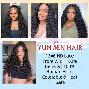 Peluca de Cabello Humano 100% con Frente de Encaje HD 13*6 |   Textura de Ondas de Agua |   Natural y Voluminoso - Product Image 2