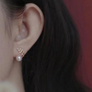 Accessoires en argent S925 pour boucles d'oreilles DIY avec perles rondes de 7-8 mm, plateau vide en argent 20914, bijoux en argent - Product Image 3